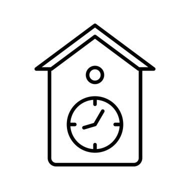 Ev satırı biçimindeki saat saati simgesi