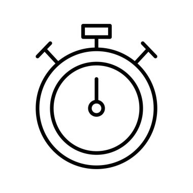kronometre zamanlayıcı karşı çizgi simgesi
