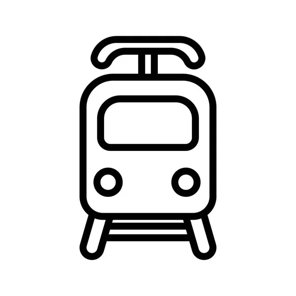 Podziemny transport metrem ikona pojazdu linii stylu — Wektor stockowy