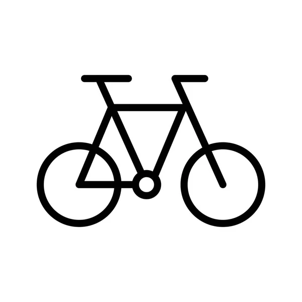 Icône de style de ligne de véhicule de transport de vélo — Image vectorielle
