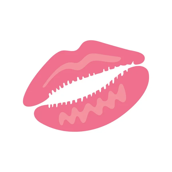 Liefde vrouwelijke kus mark pictogram — Stockvector
