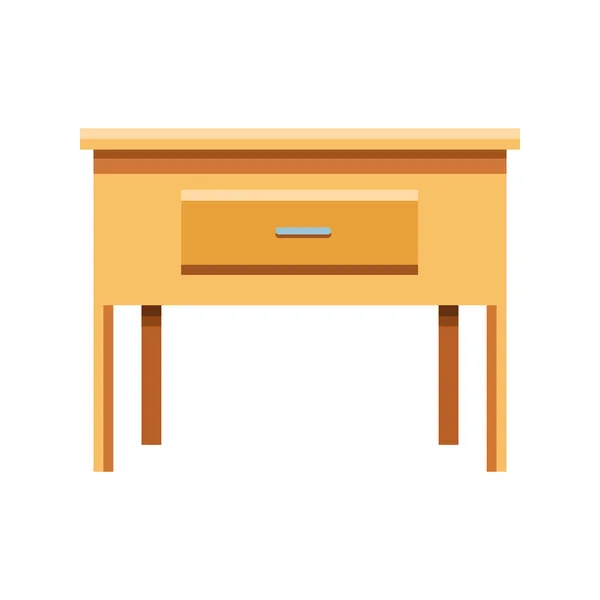 Wooden drawer house forniture icon — Διανυσματικό Αρχείο