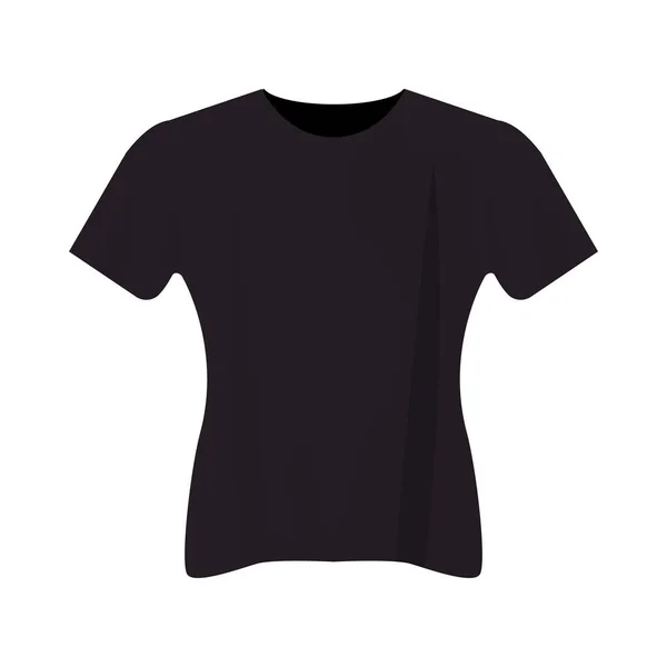 Cotton shirt clothes black color icon — Stock Vector
