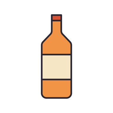 Bira şişesi izole edilmiş ikon iç