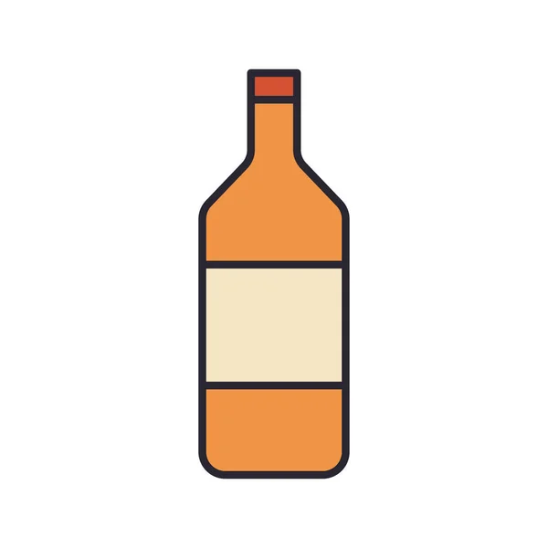 Cerveza botella bebida aislado icono — Vector de stock