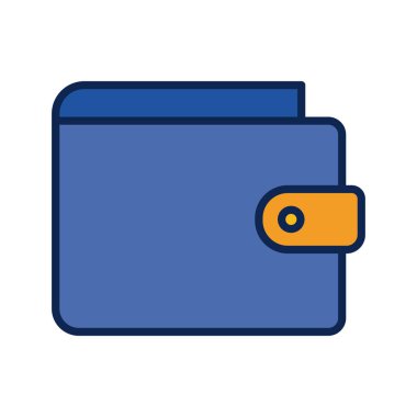 cüzdan parası düz biçim simgesi