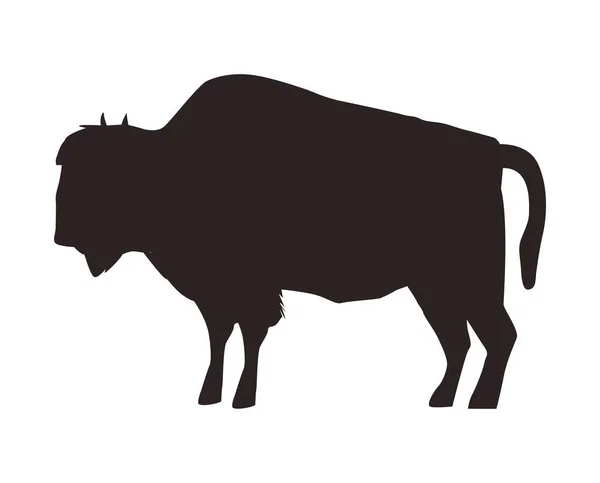 Figura silueta animal buey icono — Vector de stock