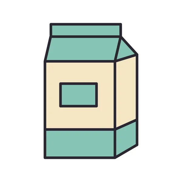 Ikona pakowania napojów w pudełku mleka — Wektor stockowy