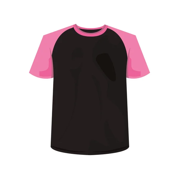 Ropa camisa de algodón negro y rosa colores — Vector de stock