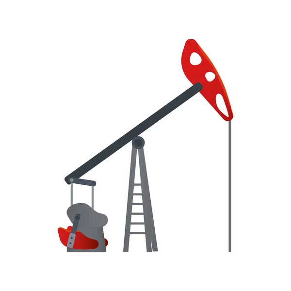 Refinery petroleum drilling machine icon — Stock Vector