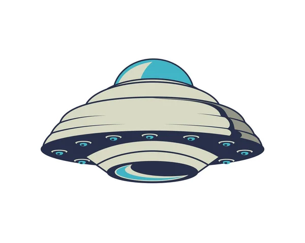 Ufo espaço voando ícone estilo retro —  Vetores de Stock