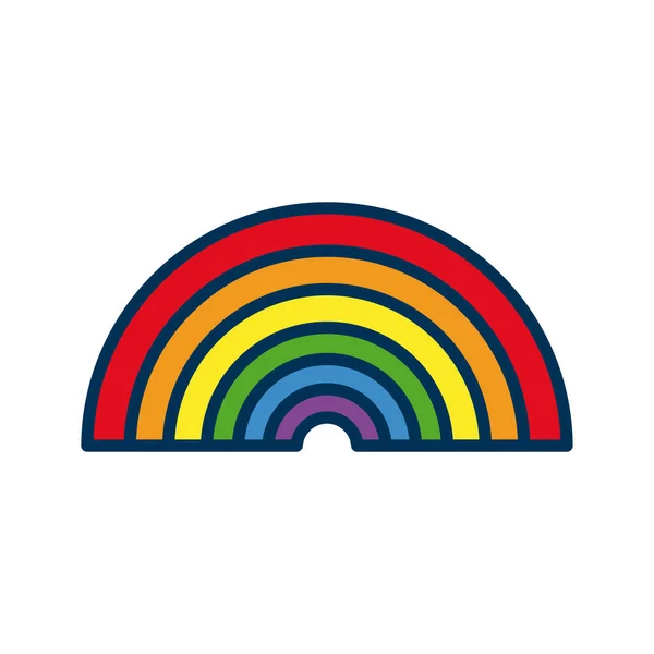 Lgtbiフラグフラットスタイルのアイコンを持つ虹 — ストックベクタ