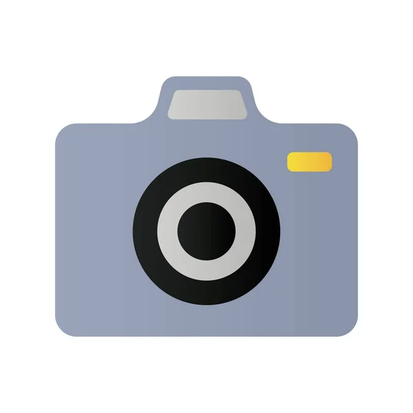 Camera fotografische platte stijl pictogram — Stockvector