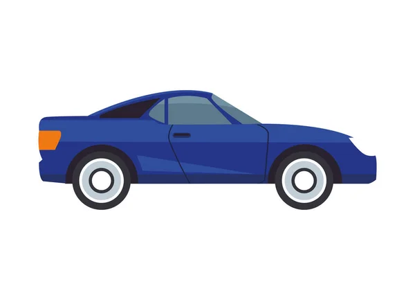Coche azul coche color aislado icono — Vector de stock
