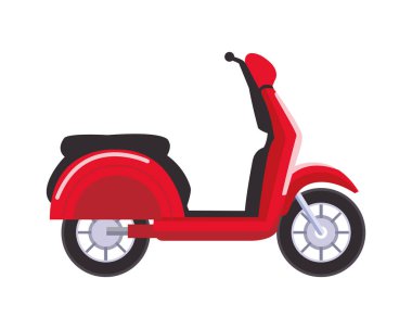 kırmızı scooter motosiklet araç simgesi