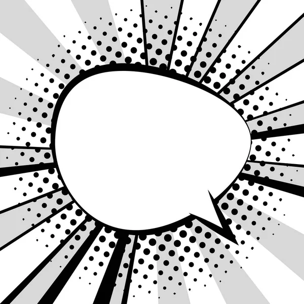 Retro konuşma balonu monokrom pop sanat tarzını çizdi