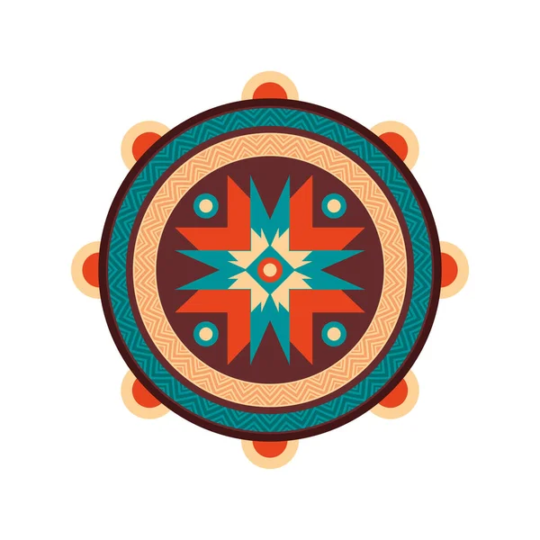 Escudo cultura étnica boho icono — Archivo Imágenes Vectoriales