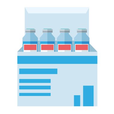 covid19 virüs aşılama tüpleri paketleniyor