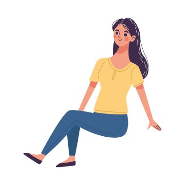 Güzel, genç ve mutlu bir kadın.