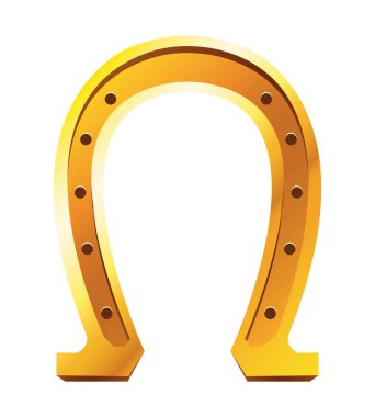 Altın at nalı şans Aziz Patrick ikonu