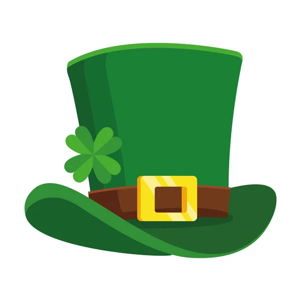 Kobold grüner Hut Heiliger Patrick Symbol — Stockvektor