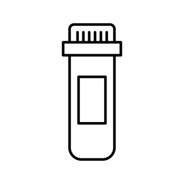 Tıbbi tüp test laboratuvar çizgisi simgesi