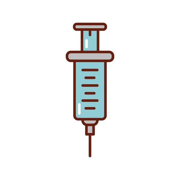 Impfung Spritze flache Stil-Ikone — Stockvektor