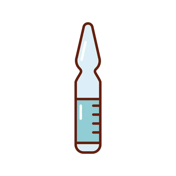 Vial vaccine pot flat style icon — Stock Vector