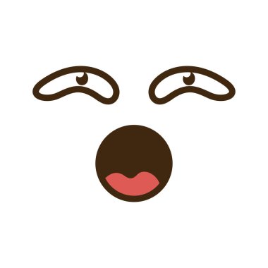 çizgi film suratı çığlık atan duygu simgesi