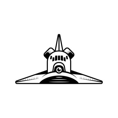 Uzay gemisi roketi önü izole edilmiş simgeyi çizdi