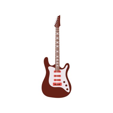 elektro gitar rengi kahverengi ve beyaz renkler enstrüman simgesi