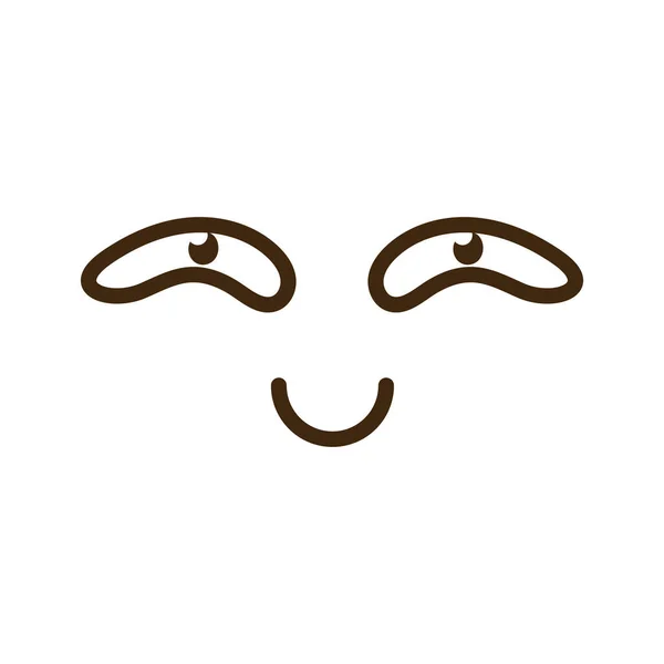 眠っている漫画の顔の絵文字のアイコン — ストックベクタ
