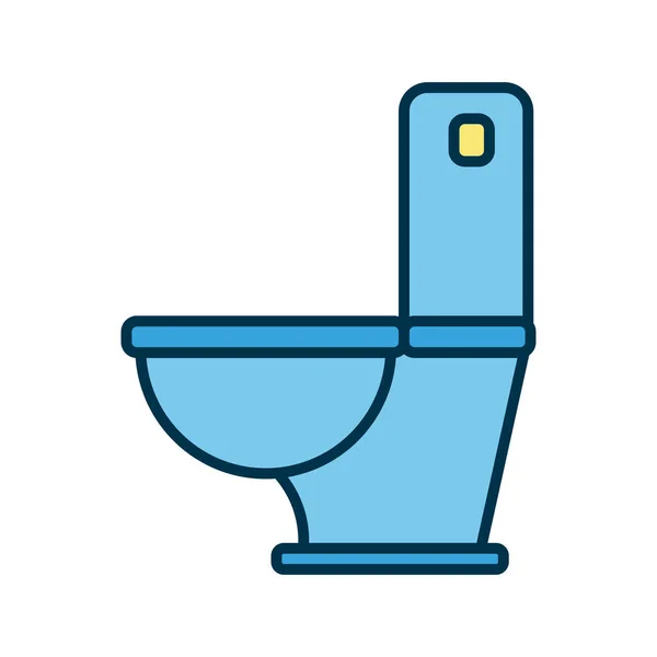 Toilette Bad flache Stil-Ikone — Stockvektor