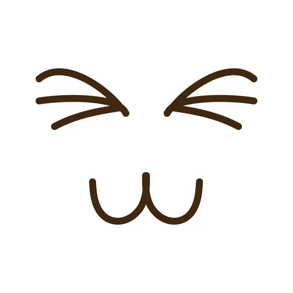 Králičí kreslený obličej emotikon — Stockový vektor