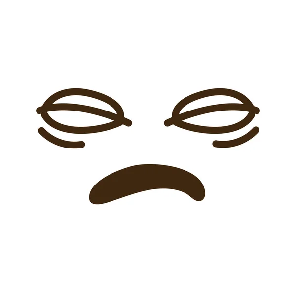 Crying cartoon face emoticon icon — Stock Vector