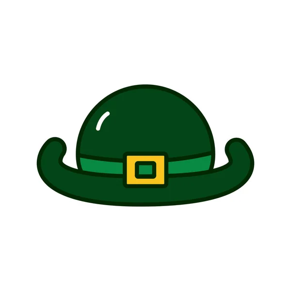 Leprechaun chapeau st patricks icône du jour — Image vectorielle