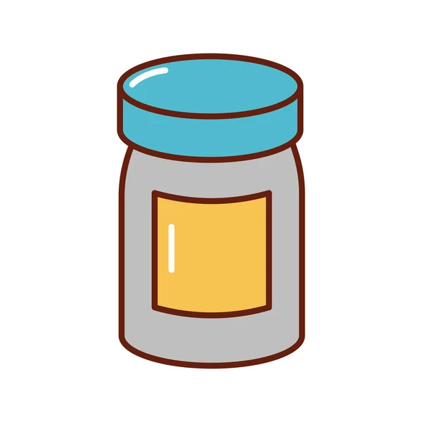 Frasco de medicamentos icono de estilo plano — Vector de stock