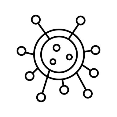 covid19 parçacık çizgisi biçimi simgesi
