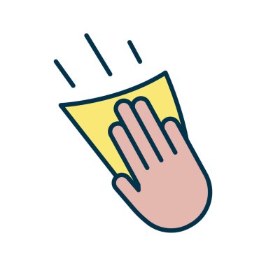 El temizliği yüzeyi düz biçim simgesi