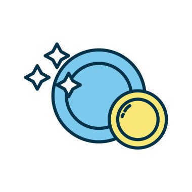 parlak tabak temiz düz biçim simgesi