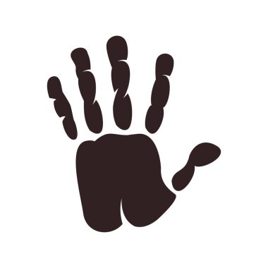 El insan durdurma simgesi boyanmış