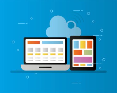 dizüstü bilgisayar ve tablet taşınabilir aygıt simgeleri