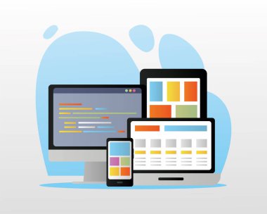 Elektronik aygıt demeti web tasarım simgeleri