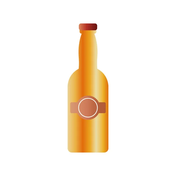 Öl flaska dricka platt stil ikon — Stock vektor