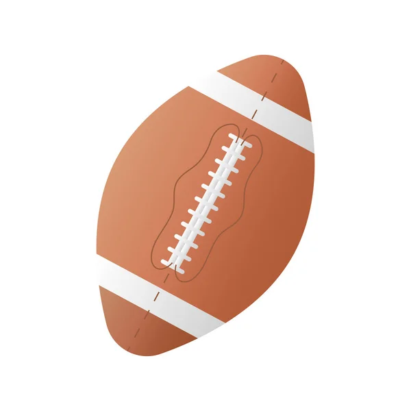 Fotbal americké sportovní vybavení v bílém pozadí — Stockový vektor