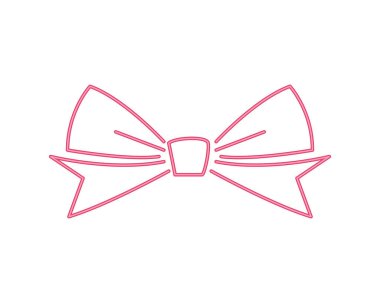 Mutlu Noeller kırmızı kurdele çizgisi tarzı ikon