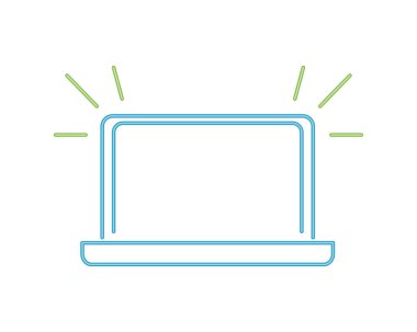 dizüstü bilgisayar satırı renk simgesi