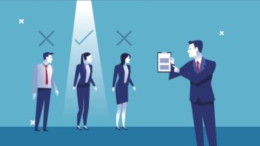 İnsan kaynakları olan zarif iş adamları.