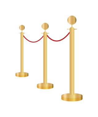 kırmızı ip film ikonu ile bariyer altın