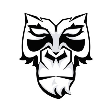 Vahşi goril hayvan maskesi simgesi
